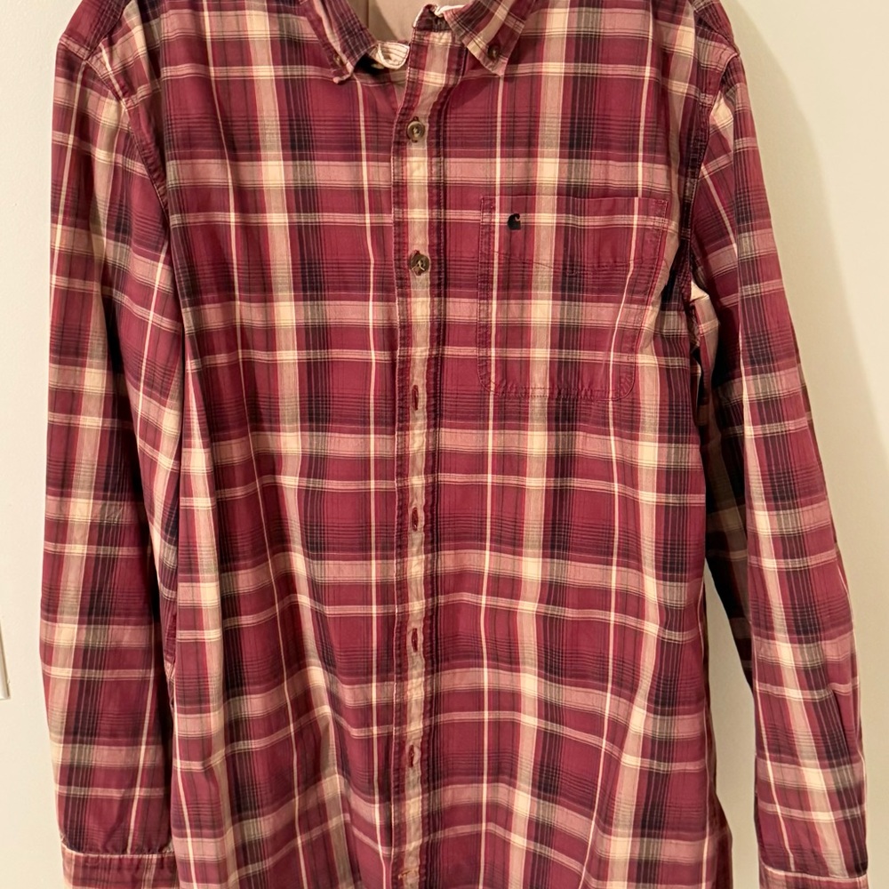 Carhart men’s tall XL button front shirt Set of 3